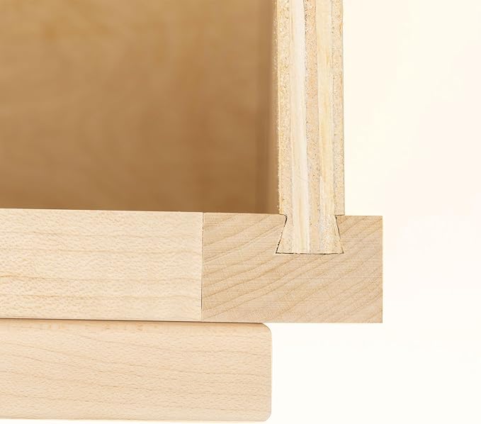 Quicklock RTA (Ready-to-Assemble) | Base Kitchen Cabinets - Shaker Style | Made in America (Raw Maple, 24" W x 34.5" H x 24" D 3 Drawer Pots and Pans)