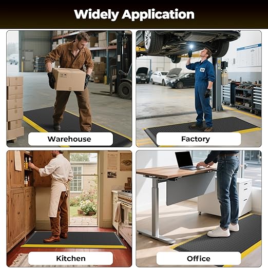 Anti Fatigue Mats for Workshop, 84" x 35" Ergonomic Anti-Fatigue Standing Floor Mat, Comfortable, Durable and Anti-Slip Memory Foam Floor Mat, Helps Relieve Back and Leg Soreness During Work