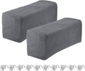 uxcell 2pcs Stretch Armrest Covers for Chairs/Sofas, Couch Arm Covers with Twist Pin, Furniture Protector Slipcovers Light Grey