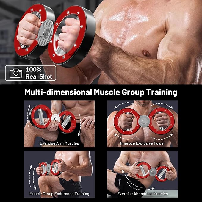 Arm Training Wheel, Hand Trainer and Forearm Trainer, Adjustable Arm Trainer for Wrist, Shoulder & Chest, Punch Speed Trainer and Martial Arts Arm Strength Device