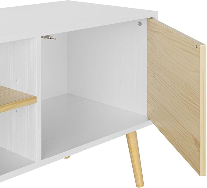TV Stand for TVs up to 90 Inch, Entertainment Center for 80 90 95 inch TV Console Table with 2 Storage Cabinets & 2 Drawers for Living Room Bedroom