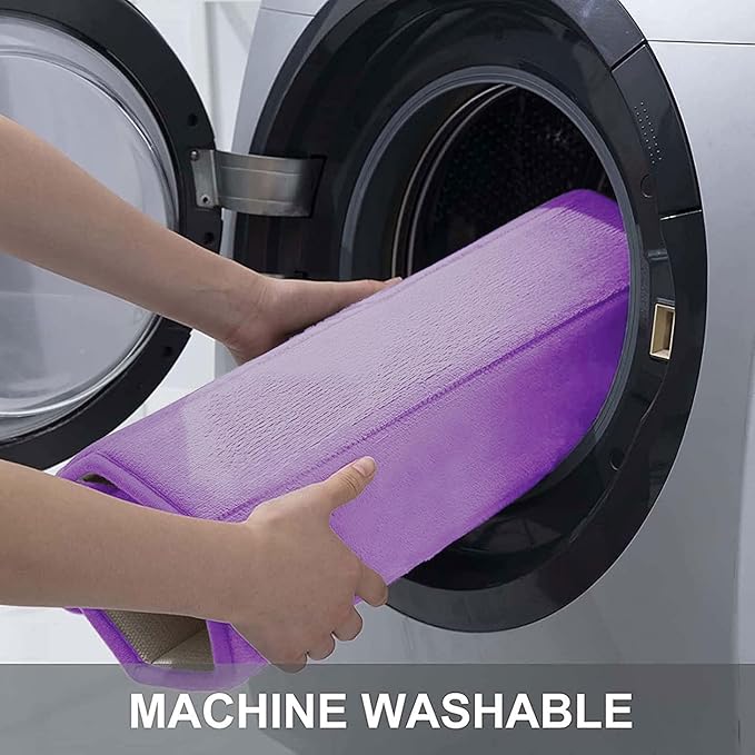 Buganda Memory Foam Bath Mat, 55" x 24", Ultra Soft and Non-Slip Bathroom Rugs, Water Absorbent and Machine Washable Bath Rug Runner for Bathroom, Shower, and Tub, Lavender