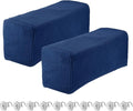 uxcell 2pcs Stretch Armrest Covers for Chairs/Sofas, Couch Arm Covers with Twist Pin, Furniture Protector Slipcovers Navy Blue