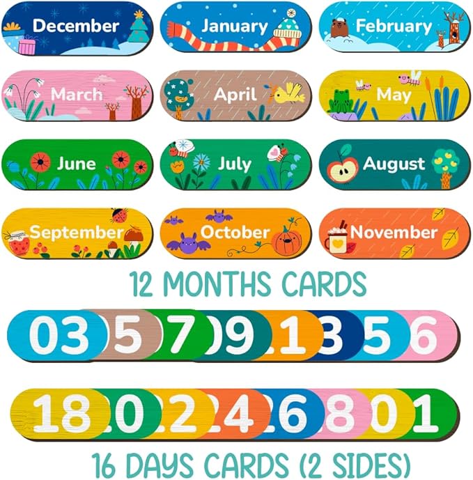Personalized Wooden Daily Routine Chart, Visual Schedule, Routine Chart for Toddlers, Morning Bedtime Routine Chart for Toddlers (02)