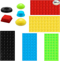 250pcs Bump Dots for Visually Impaired, Assorted Sizes Adhesive Silicone Braille Stickers Low Vision Aids Tactile Dots for Blind & Elderly (Black, Red, Green, Yellow, Blue)