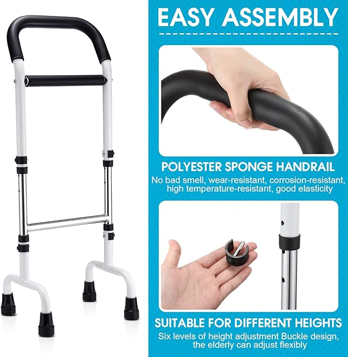 Walking Cane Standing Aids and Supports Adjustable Cane Stand Assist Aid for Elderly up to 300lb Height Adjustable 28.74-36.22 in Mobility for Seniors, Adults and Assistance