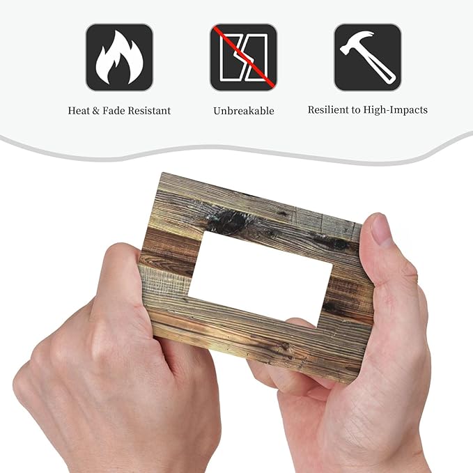 Barn Brown Wood Rustic Weathered Wood Print Decorative Outlet Covers 1 Gang Single Rocker Light Switch Cover Plate Wall Plates GFCI Faceplate for Farmhouse Home Decor