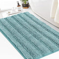 Turquoize Chenille Bath Rugs Shaggy Non Slip Bath Mat 24 x 36 Aqua Haze Extra Soft and Absorbent Area Rug, 24"x 36", Aqua Haze