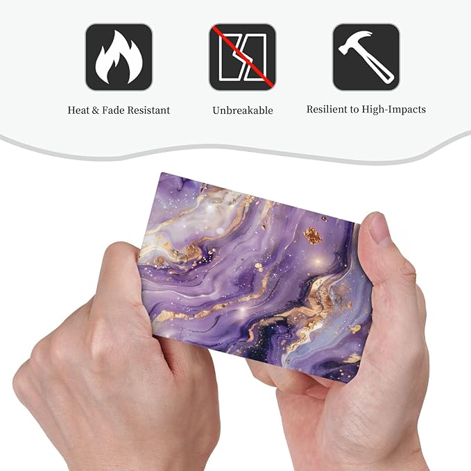 Luxury Marble Texture Purple And Gold Abstract Print Light Switch Cover Plate 1 Gang No Device Blank Electrical Wall Plates Faceplate Decorative Switch Plate Covers for Bathroom Home Decor