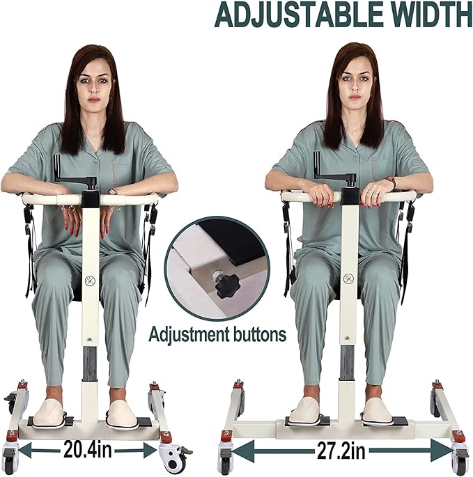 Patient Lift Transfer Chair, Transfer Lift Chair for Disabled, Portable Car Transfer Lift Bed to Wheelchair Transfer Devices, Transfer Chair for Elderly and Disabled (Basic Backrest Bedpan)