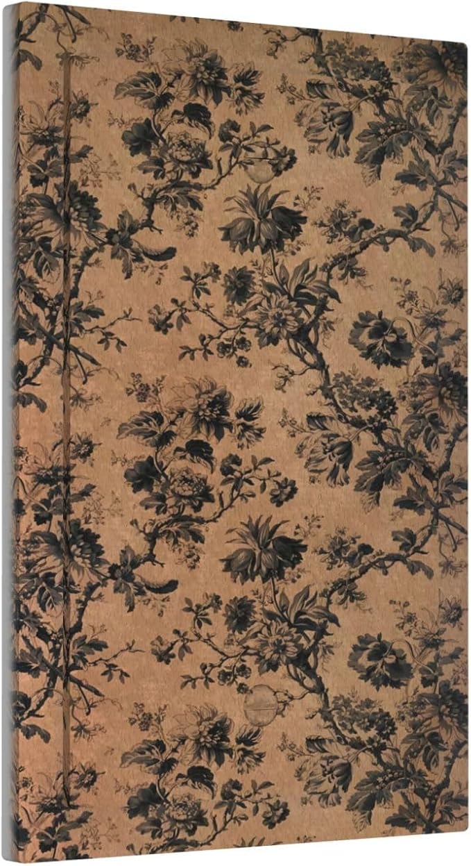 Decorative Light Switch Cover Plate Vintage Floral Botanical Brown Background 1 Gang No Device Single Blank Outlet Covers Wall Plate Switch Plate Covers for Bathroom Bedroom Decor