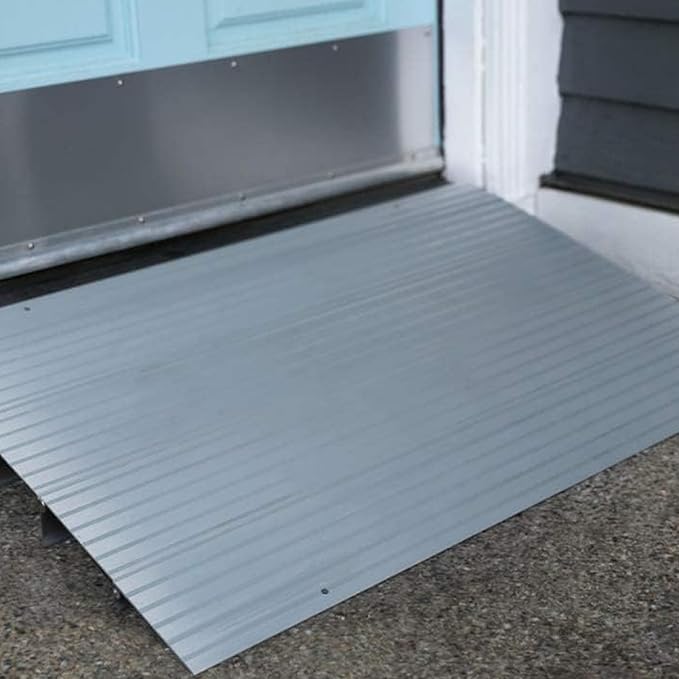 EZ-ACCESS - Threshold Ramps for Doorways - Portable Wheelchair Ramp for Home Steps, Aluminum Door Threshold Sliding Doors, Walker & Wheelchair Access - Adjustable Modular Transitions, 3" Rise