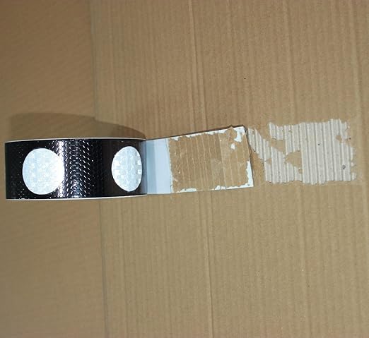 Reflective Tape Black White 2 inch Wide, Outdoor Waterproof Hazard Conspicuity Warning Industrial Marking Tape (66 feet)