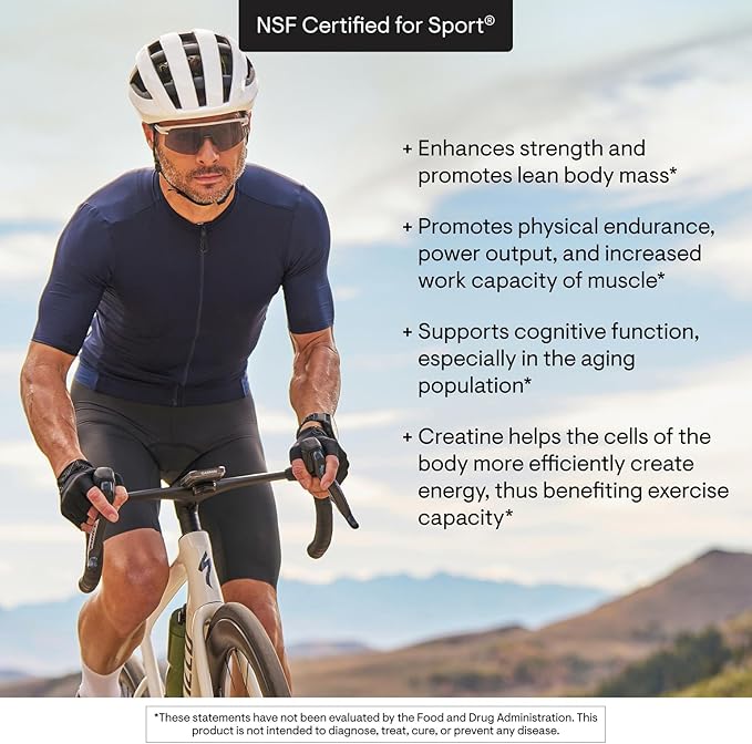 THORNE Creatine - Micronized Creatine Monohydrate Powder - Support for Muscles & Cognitive Function* - for Women & Men - Unflavored - NSF Certified for Sport - 5 g per Serving - 30 Servings