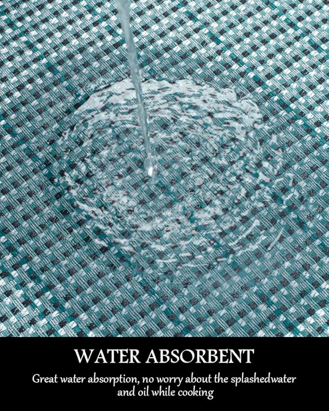 PADOOR Kitchen Mats for Floor, Kitchen Rugs Non Slip Washable, Rubber Backed Kitchen Runner Super Absorbent Long Kitchen Floor Mat Sink Rug, 20"x70" Teal