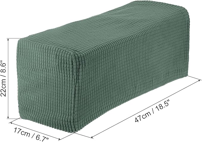 uxcell 2pcs Stretch Armrest Covers for Chairs/Sofas, Couch Arm Covers with Twist Pin, Furniture Protector Slipcovers Tea Green