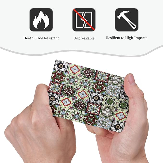 Light Switch Cover Plate Talavera Tile Decal 1 Gang No Device Blank Electrical Wall Plates Faceplate Decorative Switch Plate for Bedroom Bathroom Decor