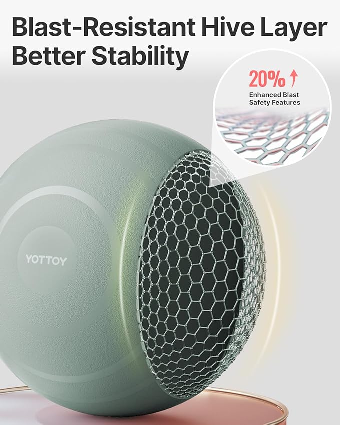 YOTTOY Anti-Burst Exercise Ball for Working Out, Yoga & Pregnancy, Extra Thick Workout Ball for Physical Therapy & Fitness