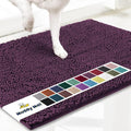Muddy Mat® | Super Absorbent Door Mat Indoor, Microfiber Quick Dry Chenille Entryway Rug, Non-Slip Front Door Mat, Indoor Mats for Entryway, Machine Washable Pet Rug, Dark Purple 18"x28"