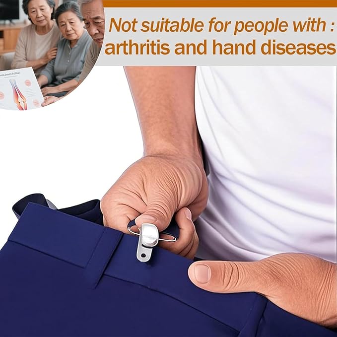 Pants Wearing Assist Clip and Pull Dressing Aids Tool Device No Need Bend for Elderly Disabled Pregnant Injuries Pants Helper（Brown)
