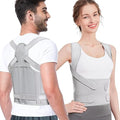 Posture Corrector for Women and Men, Adjustable Back Brace with Full Back Support, Shoulder Straightener for Spine Alignment, Kyphosis, Hunchback, Scoliosis, Lumbar, Spine, Grey (Medium)