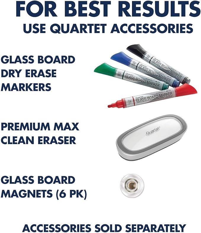 Quartet Dry Erase Board, Magnetic Whiteboard 24" x 18", Glass Board for Wall, Infinity, Brilliance White (G22418W)