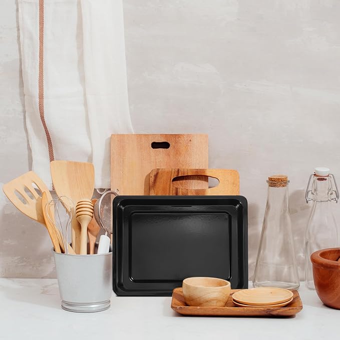 1 Set Baking Pan and Oven Tray Extractor - Air Fryer Convection Toaster Tray Handle Oven Rack Pull Tool Grills Clip - Black