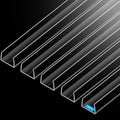MONOID Cabinet Door Protector, Slip-On Plastic Edge Guard for Kitchen & Drawer Fronts, Prevent Wear, Chipping & Discoloration, Cabinet Bumpers - 5/8" Thick, 39.4" Length - Clear,5 Pack