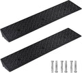 Rubber Curb Ramp, 4" Rise Height 2 Pack, Heavy-Duty 2 T Capacity Threshold Ramps, 39.4" L x 9.8" W Driveway Ramps for Cars, Wheelchairs, Bikes, Motorcycles
