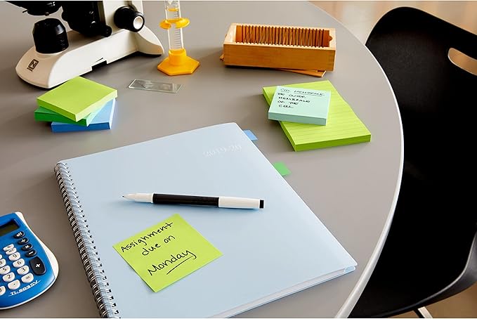 Post-it Super Sticky Notes, Assorted Bright Colors, 3x3 in, 15 Pads/Pack, 45 Sheets/Pad, 2X The Sticking Power, Recyclable, Multi-Color