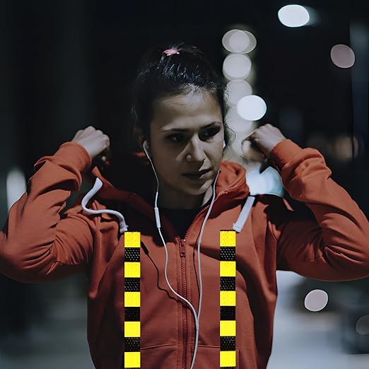 Reflective Tape Outdoor Waterproof 1 inch X 166 feet, High Visibility Hazard Conspicuity Warning Safety Industrial Marking Tape