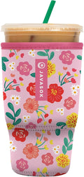 Sok It JavaSok Iced Coffee & Cold Soda Insulated Neoprene Cup Sleeve (Bloom Your Way, Large: 30-32oz)