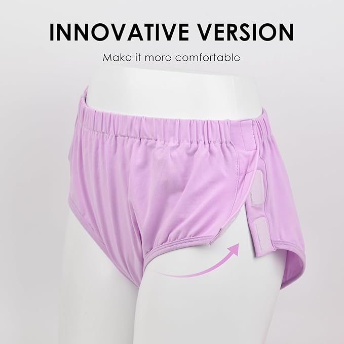 Easy Adapt Women's Tear-Away Underwear, for Patients, Elders, Pack of 2. (Small)