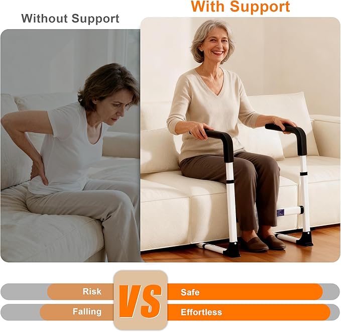 Couch Stand Assist for Elderly, Adjustable Chair Assist for Elderly Sit to Stand, Heavy-Duty Senior Lifting Devices & Standing Aids for Seniors, 400lbs Capacity, White