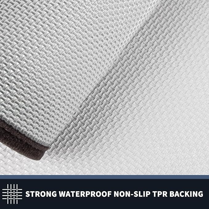 PURRUGS Dirt Trapping Door Mat 24" x 60", Non-Slip/Skid Machine Washable Entryway Rug, Shoes Scraper, Throw Rug, Super Absorbent Area Rug for Muddy Wet Shoes and Paws, Grayish Brown & Coffee