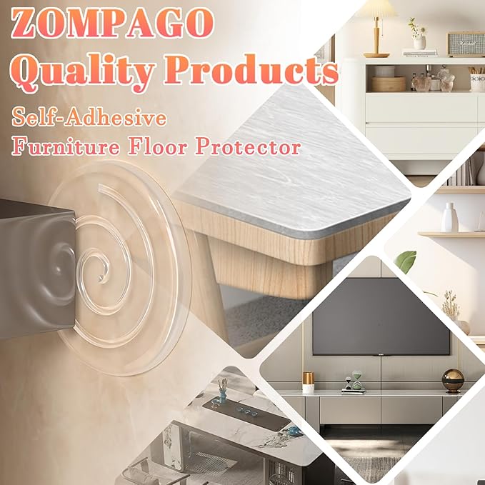 Clear Silicone Cabinet Door Bumpers,Circle 8 Pcs,Self-Adhesive Sound Dampening Pads,Surface Protection & Anti-Friction for Drawers, Table Bottoms,Wall Door Stoppers, Transparent Adhesive Pads