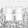Decorative Outlet Covers Floral Wildflower Rustic Plant Leaves 2 Gang Double Gfci Rocker Electrical Wall Panels Light Switch Cover Plate For Farmhouse Cabin Decor