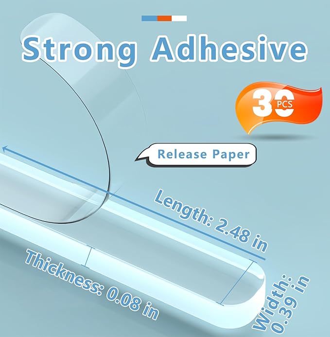 Clear Silicone Cabinet Door Bumpers Furniture Floor Protector,R30 pcs,Self-Adhesive Sound Dampening Furniture Pads,Surface Protection Bumpers for Drawers,Table Tops,Door stoppers for Wall