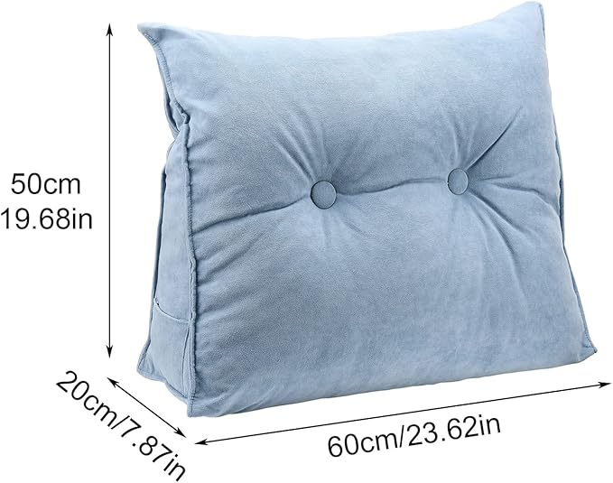 GOTOTOP Large Bolster Cushion Headboard Pillow, Soft Plush Back Support Bed Rest Pillow for Reading and Watching TV, 605020cm (#7)