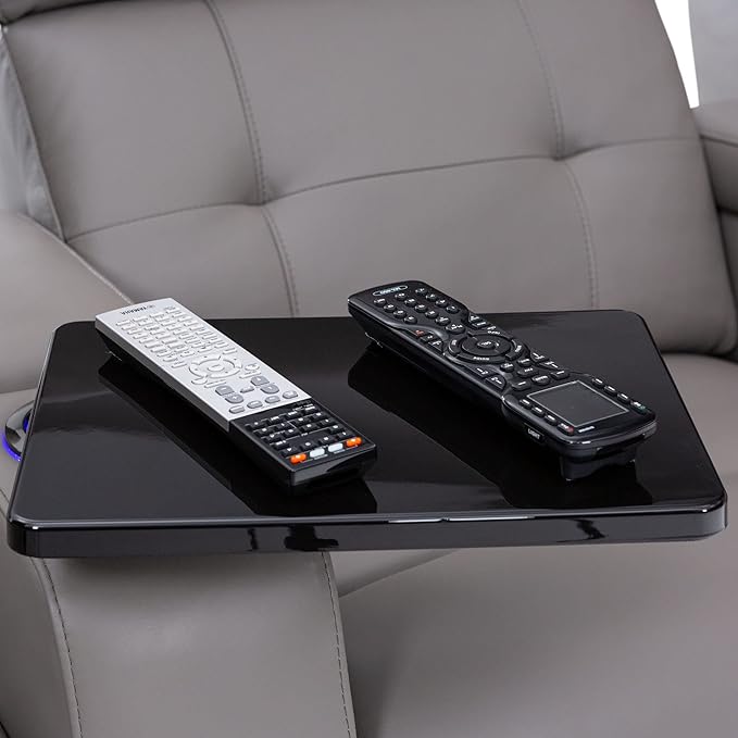 Seatcraft Kodiak Zero-Gravity CoolZero Italian Leather Home Theater Seating, Powered Headrest, Powered Lumbar, Powered Recline, Row of 2, Gray