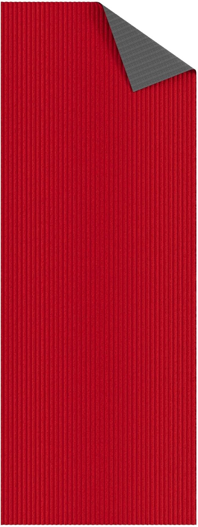 Ottomanson 3'11" x 18' Hallway Runner with Scraper Pile - Extra Durable Non-Slip Rug Mat for Indoor & Outdoor Use - Ideal for Kitchen, Entryway & Garage - High-Traffic Carpet, Red