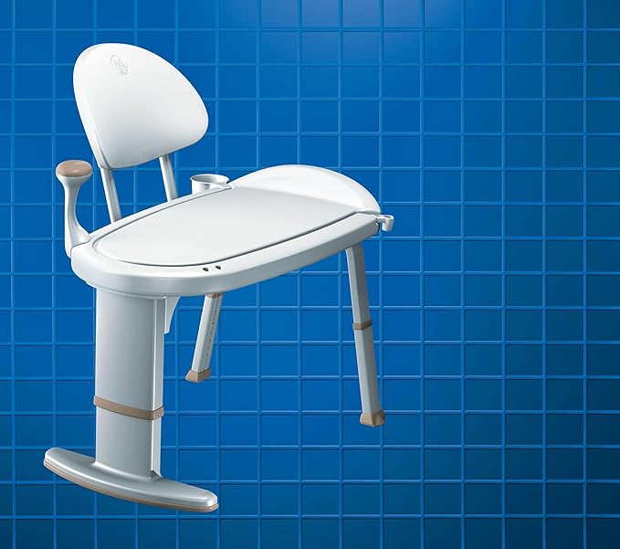 Moen Home Care Bath Safety Tub Transfer Bench, Shower Chair for Elderly and Disabled with Adjustable Height, Handicap Accessories for Daily Living, DN7105