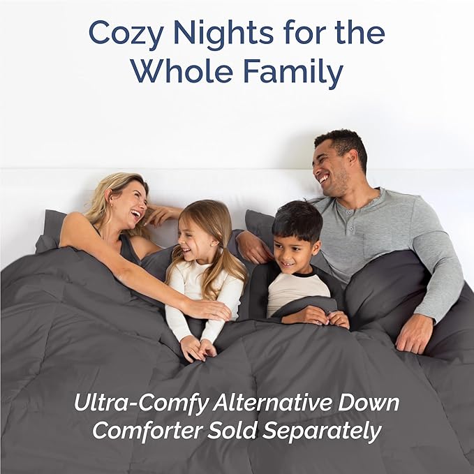 Twin XL 4 Piece Sheet Set - Cooling & Breathable Bed Sheets - Hotel Luxury Bed Sheets for Women, Men, Kids & Teens - Bedding w/Deep Pockets & Easy Fit - Soft & Wrinkle Free - Twin XL Dark Grey Sheets