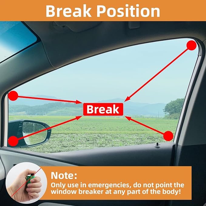 16Pcs Car Window Breaker Key Chains, Portable 3 in 1 Glass Breaker/Seat Belt Cutter/Survival Whistle, Safety Emergency Escape Tools, Multifunctional Car Accessories for All Vehicles