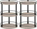 Spice Rack, Set of 2 Lazy Susan Organizer, 3-Tier Turntable Organizer, Rotating Spice Rack Organizer For Cabinet, Compact and Versatile, Greige and Black SR23L2BG