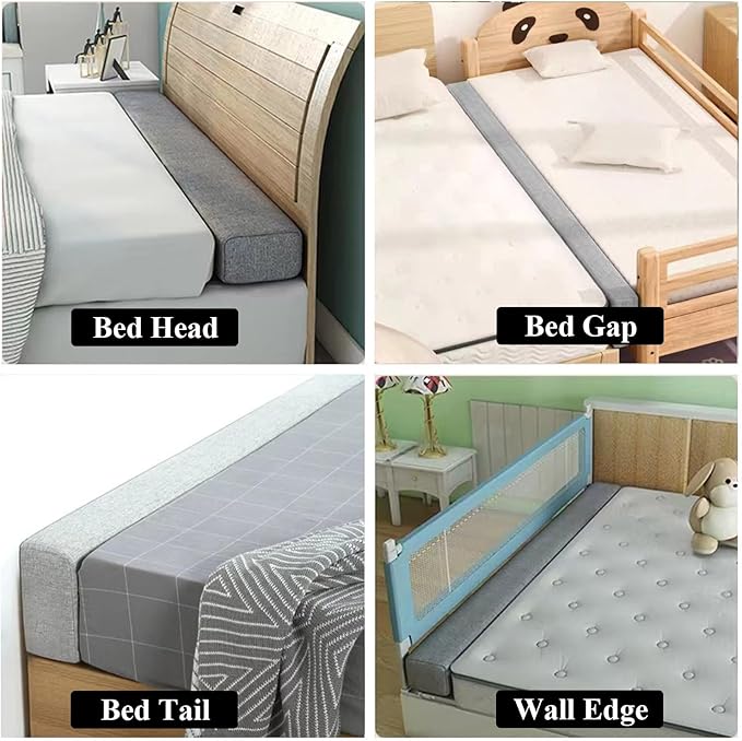 Bed Gap Filler for Headboard Space Filler Bed Crack Pillow Stopper Wall Side Mattress Extender Memory Foam Mattress Gap Filler Twin Bed 39x4x10 Inches