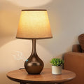Seealle Touch Table Lamps for Nightstand, 3-Way Dimmable Small Bedroom Lamps for Night Stands, Brown Bedside Lamps for Living Room, Kids Room, End Table(LED Bulb Included)