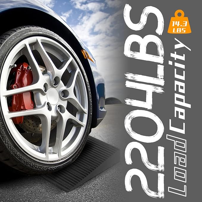 1.5'' Rise Threshold Ramp for Doorways, 2204 LBS Capacity Rubber Threshold Ramp, Non-Slip Driveway Curb Ramps Handicap Ramp for Wheelchair Scooter Stroller, Cuttable & Adjustable Size