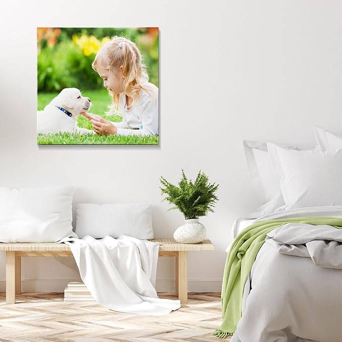 Canvas Prints with Your Photos (Framed 6x6) Personalized Canvas Pictures for Wall Art Digitally Customized Prints with Your Photo Custom Photo Gifts for Home Decor Print Photos Service Custom