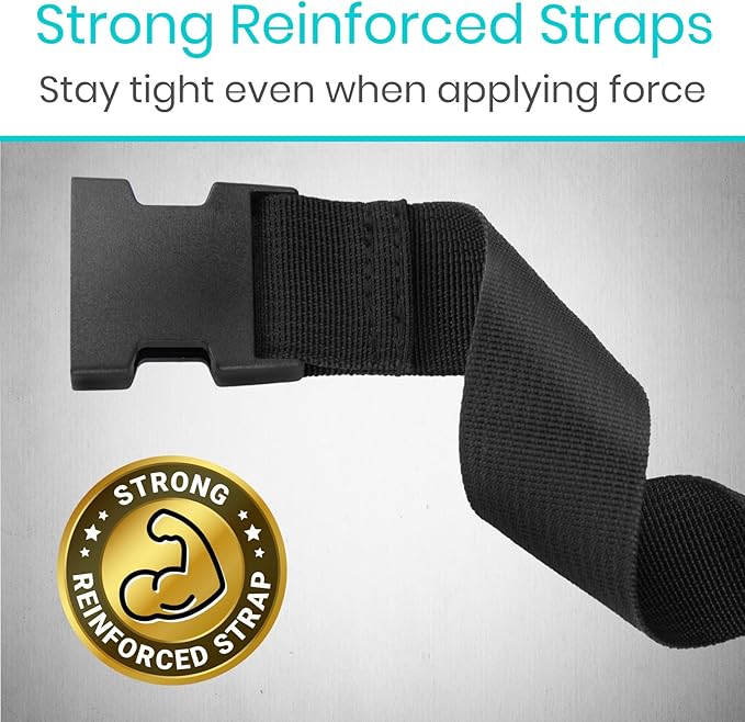 Vive Wheelchair Seatbelt - Safety Belt For The Elderly - Harness For Adults - Adjustable Straps For Chair/Bed Restraint - Patients Care - Falling out Prevention - For The Elderly, Pregnant & Paralyzed